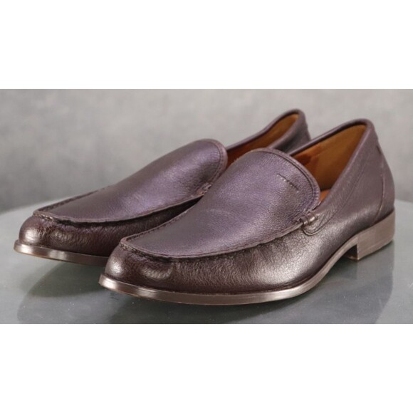 Coach Thomas $295 Men's Slip Ons Loafers Shoes Size 11 D Leather Brown - Picture 1 of 11